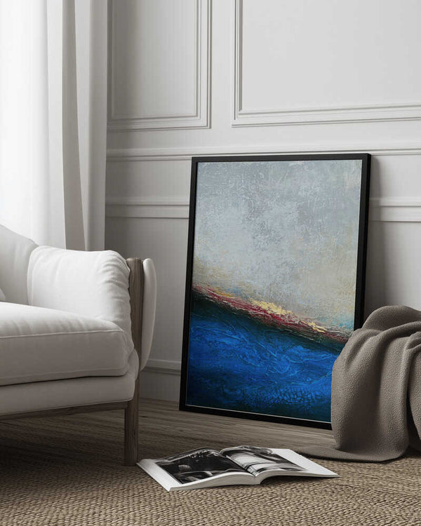 Tablou înramat „Slate Wave” de Alyson Storms