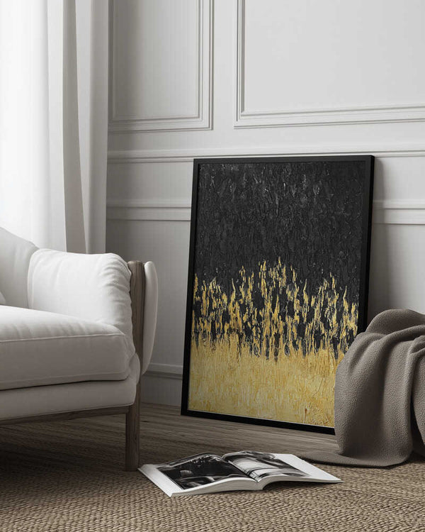 Tablou înramat „Starry Golden Night” de Alyson Storms