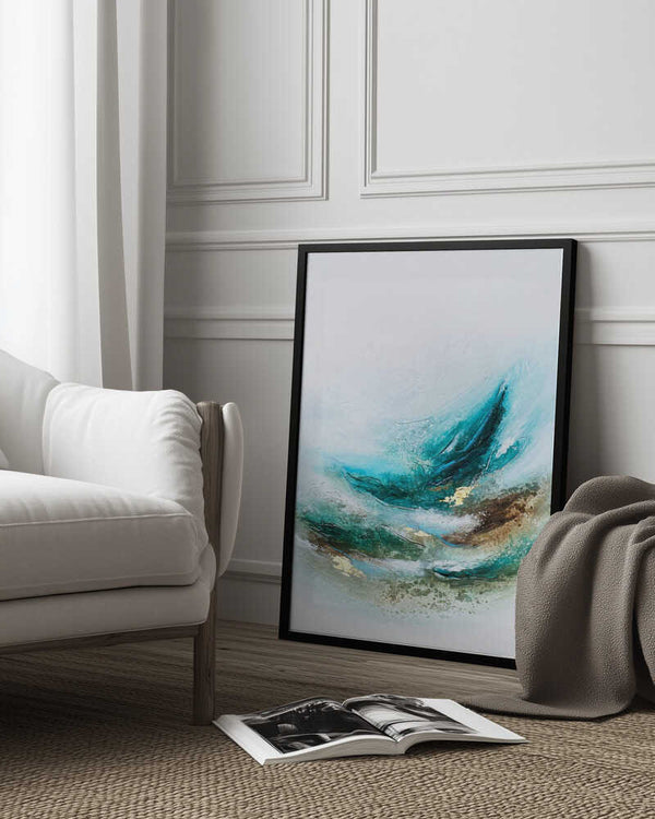 Tablou înramat „Waves Into the Trees” de Alyson Storms