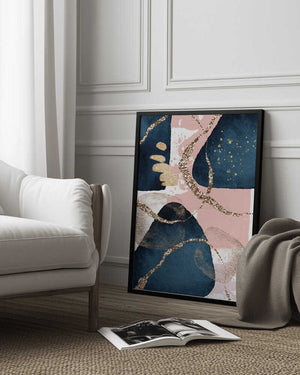 Tablou înramat „Fabulously Navy -1” de Sally Ann Moss