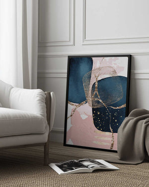 Tablou înramat „Fabulously Navy-3” de Sally Ann Moss