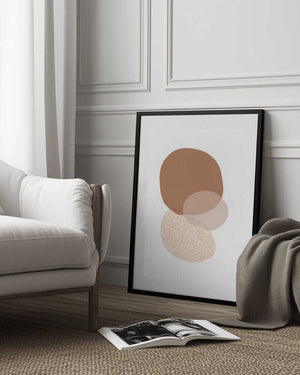 Tablou înramat „Abstract Circle Painting” de Melloi Art Prints