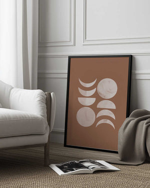Tablou înramat „Moon Phase No.3” de Melloi Art Prints
