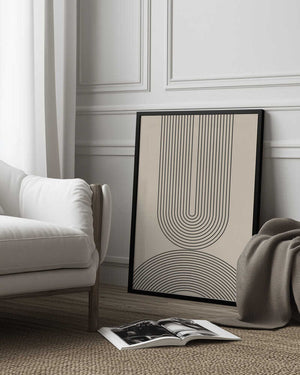 Tablou înramat „Black Line Art” de Melloi Art Prints