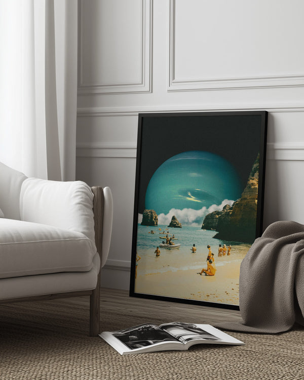 Tablou înramat „Space Beach” de Taudalpoi