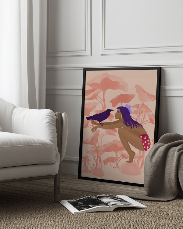 Tablou înramat „Raven” de Jota de jai