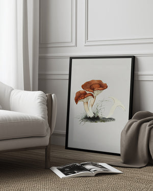 Tablou înramat „Hand Drawn Rufous Milkcap Mushroom” de Biodiversity Heritage Library