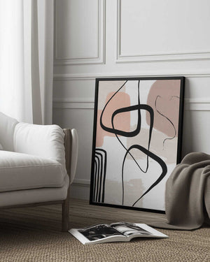 Tablou înramat „Smooth Shapes 1” de Sally Ann Moss