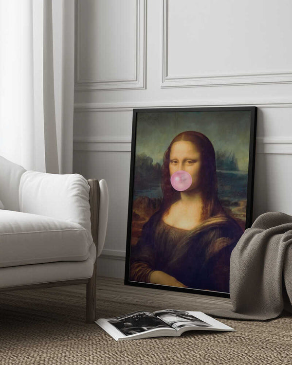 Tablou înramat „Mona Lisa Bubble Gum” de Taudalpoi