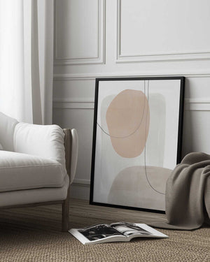 Tablou înramat „Circle Abstract Painting” de Melloi Art Prints
