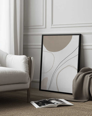 Tablou înramat „Abstract Line Art” de Melloi Art Prints