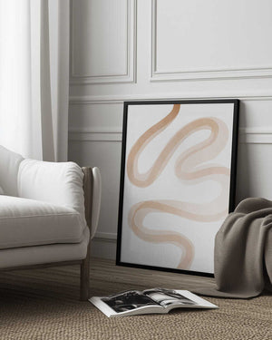 Tablou înramat „Squiggly Line Art” de Melloi Art Prints