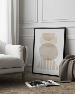 Tablou înramat „Semi Circles Geometric” de Melloi Art Prints