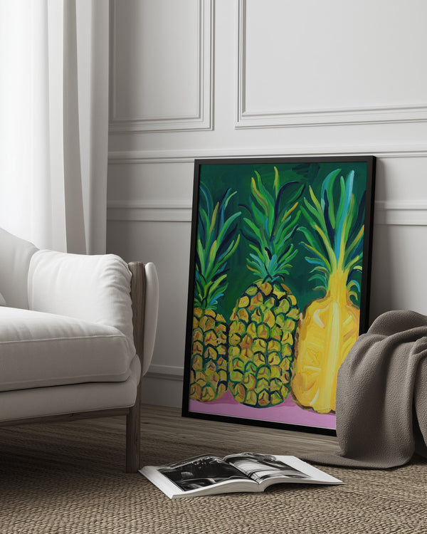 Tablou înramat „Pineapples” de Alice Straker