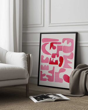 Tablou înramat „A Pink Puzzle” de Ejaaz Haniff