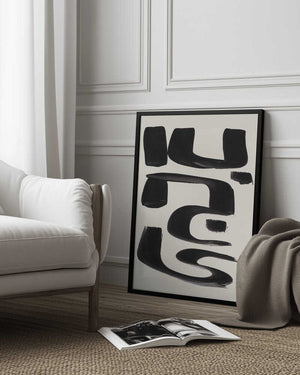 Tablou înramat „Abstract Arabic” de Ejaaz Haniff