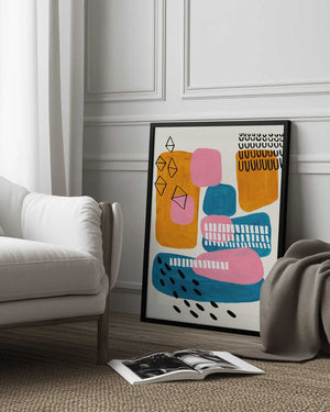 Tablou înramat „Midcentury City” de Ejaaz Haniff