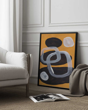 Tablou înramat „Midcentury Mustard” de Ejaaz Haniff