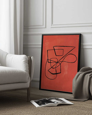 Tablou înramat „Orange Circuit” de Ejaaz Haniff