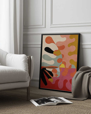 Tablou înramat „Warm Colors Bauhaus Geometry5” de Ana Rut Bre