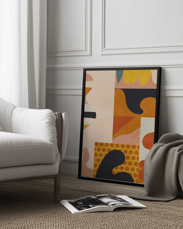 Tablou înramat „Playing Around Shapes 5” de Ana Rut Bre