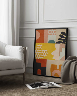 Tablou înramat „Playing Around Shapes 6” de Ana Rut Bre