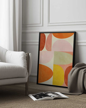 Tablou înramat „Warm Pastel Geometry” de Ana Rut Bre
