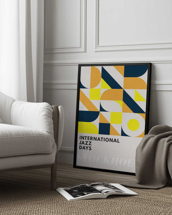 Tablou înramat „Jazz Days Stockholm” de Kubistika