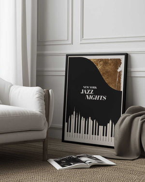 Tablou înramat „Jazz Nights” de Kubistika
