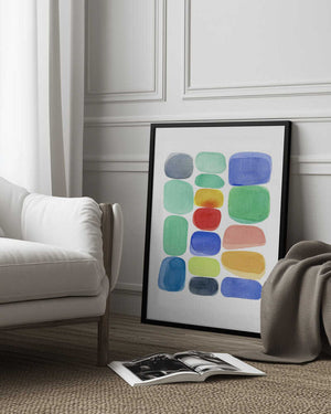 Tablou înramat „Color Blocks I” de Louise van Terheijden