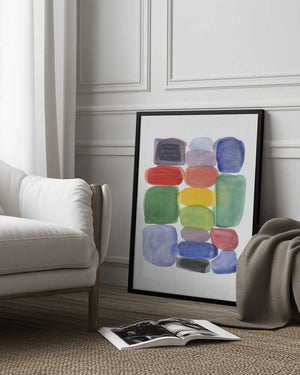Tablou înramat „Color Blocks 2” de Louise van Terheijden