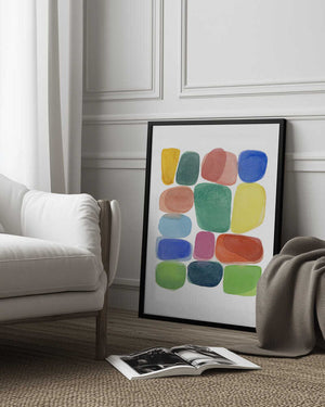 Tablou înramat „Color Blocks 3” de Louise van Terheijden