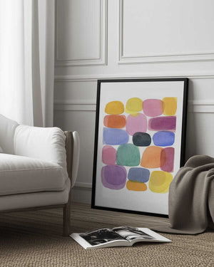 Tablou înramat „Color Blocks 4” de Louise van Terheijden