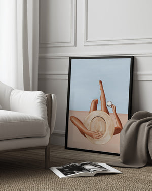 Tablou înramat „Poolside Girl” de Ivy Green Illustrations