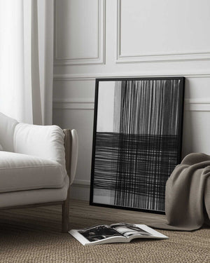Tablou înramat „Black And Gray Lines Creating A Grid Pattern” de Shot by Clint