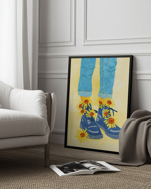 Tablou înramat „Sunflower Walk” de Raissa Oltmanns