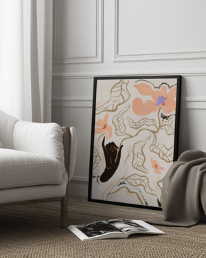 Tablou înramat „Fleur” de Arty Guava