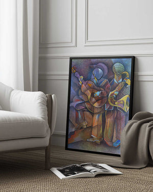 Tablou înramat „Jazz Musicians” de Ricardo Maya