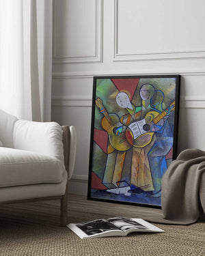 Tablou înramat „Street Musicians” de Ricardo Maya
