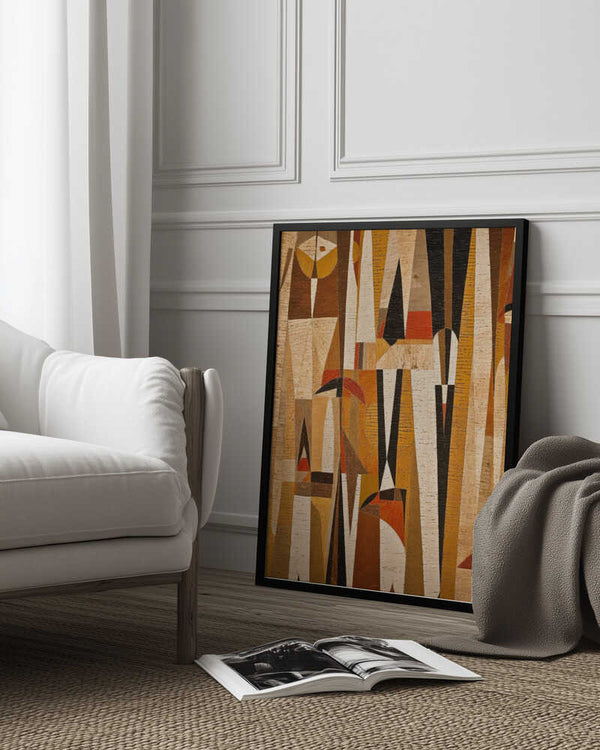 Tablou înramat „Geometric Harmony” de Treechild