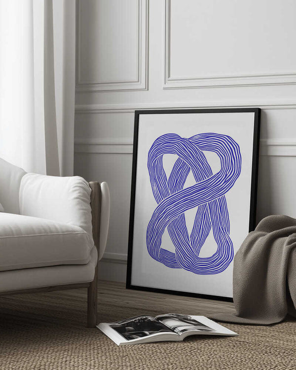 Tablou înramat „Blue Infinity Loop” de Treechild
