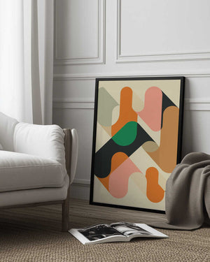 Tablou înramat „Geometrics 1” de Jazzberry Blue