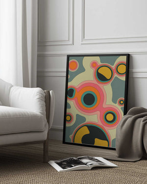Tablou înramat „Fluid Geometrics 2” de Jazzberry Blue