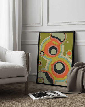 Tablou înramat „Fluid Geometrics 1” de Jazzberry Blue