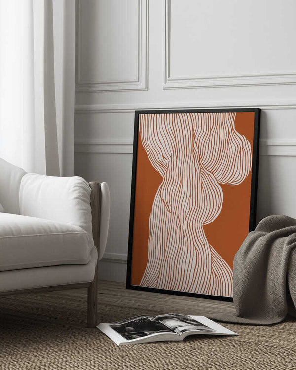 Tablou înramat „Curved Line Dance” de Treechild