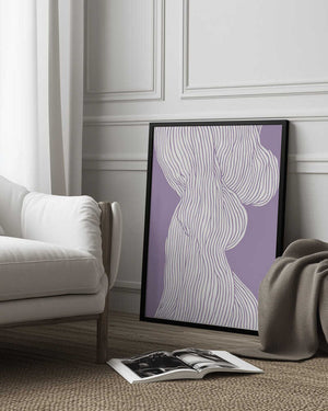 Tablou înramat „Curved Lines Flow” de Treechild