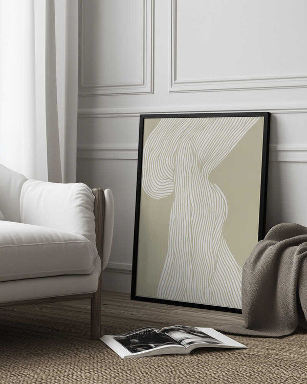Tablou înramat „Flowing Lines Canvas” de Treechild