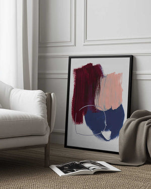 Tablou înramat „Abstract Brush Strokes 10x 300dpi” de Mareike Böhmer