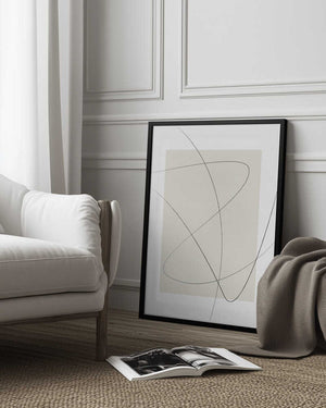 Tablou înramat „Beige Abstract” de Oju Design