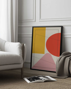 Tablou înramat „Four Triangles” de Oju Design